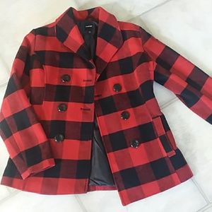 Rampage peacoat women's size medium red and black